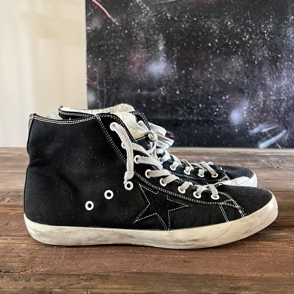 Golden Goose high top sneakers. Size 44 or us 10. Worn a few times. Great shape!